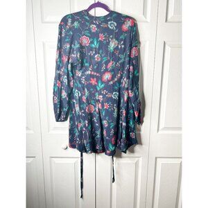 Derek Lam Collective Navy Blue Floral Print Mini Dress Women's Size IT 42